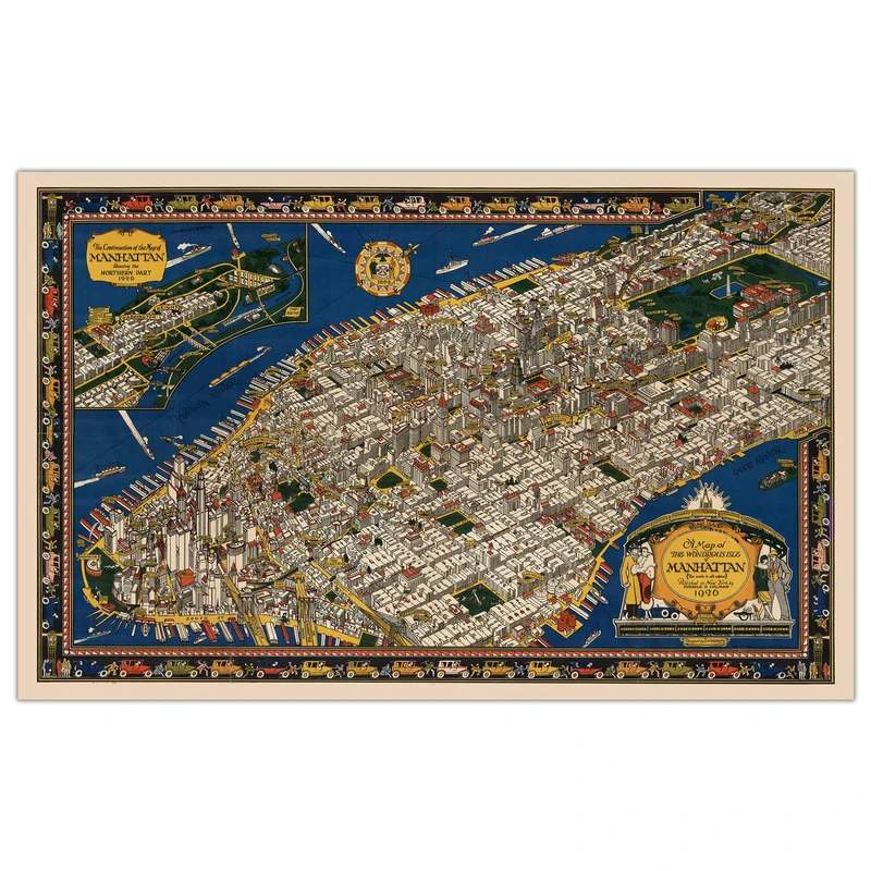 تابلو شاسی پالمیرا طرح نقشه منهتن کد MAP103