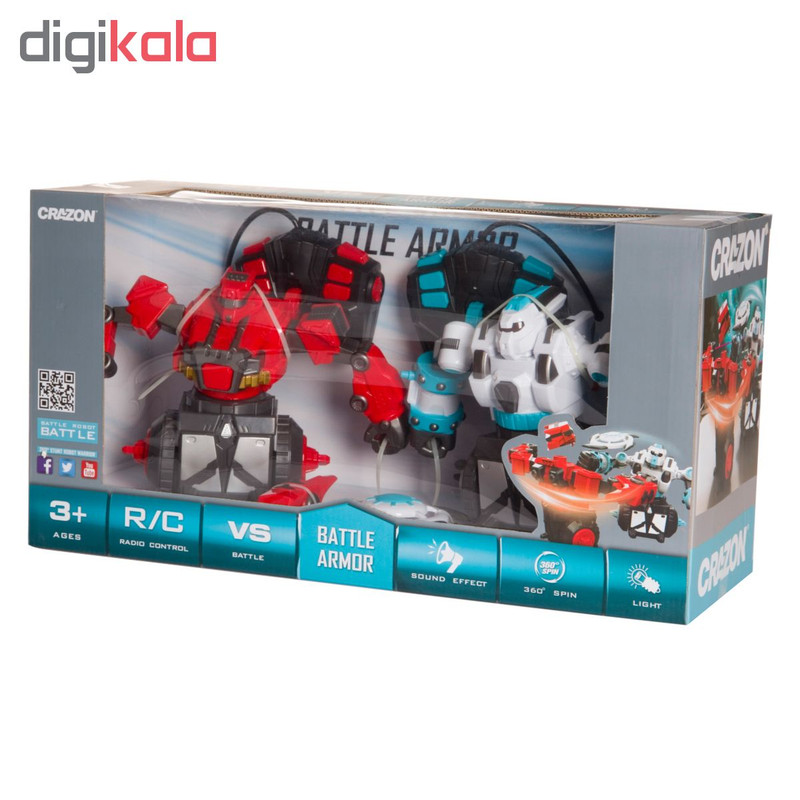 ربات مبارز كرازون مدل xz01B مجموعه 2 عددی