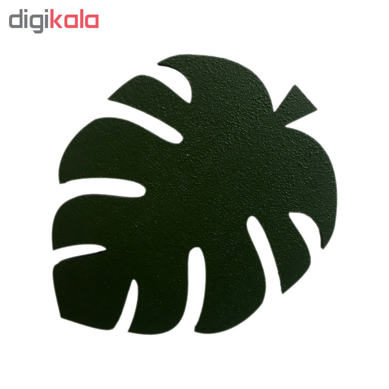 زیر لیوانی طرح برگ نقاشی مدل Double Leaf بسته 6 عددی