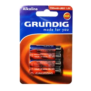 باتری نیم قلمی گروندیگ مدل Alkaline بسته 4 عددی