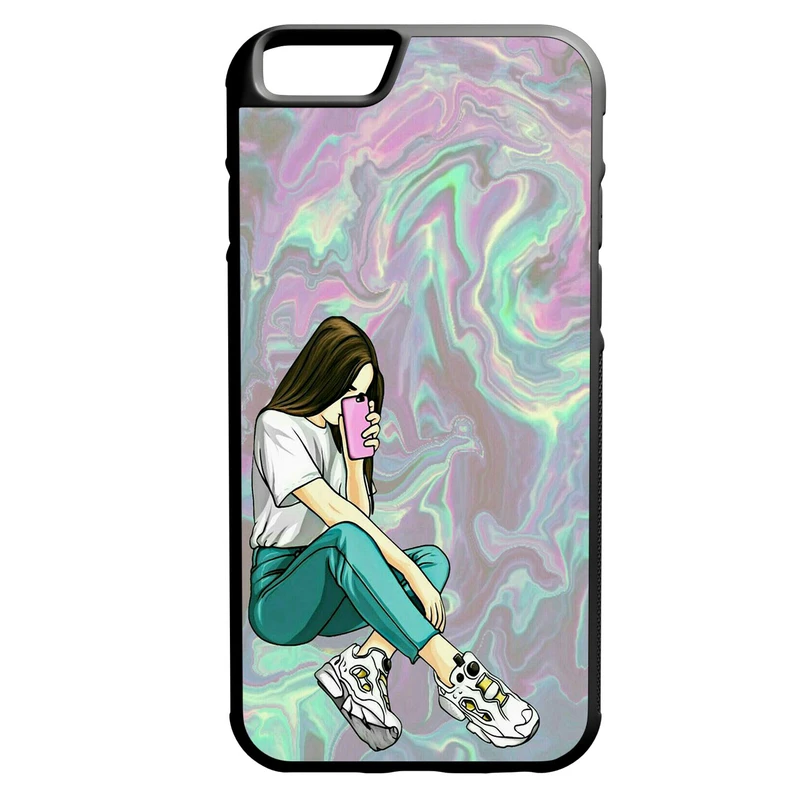 کاور طرح دختر کد 1105409038 مناسب برای گوشی موبایل اپل iphone 6/6s