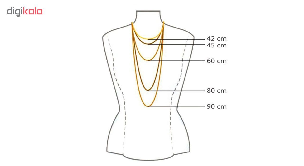 گردنبند نقره زنانه بهارگالری طرح Jeweled heart کد 402022 -  - 6