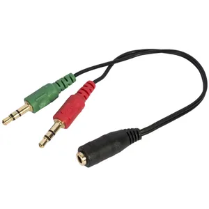 کابل تبدیل 1 به 2  جک 3.5 میلی متری مدل PS8410 طول 0.2 متر