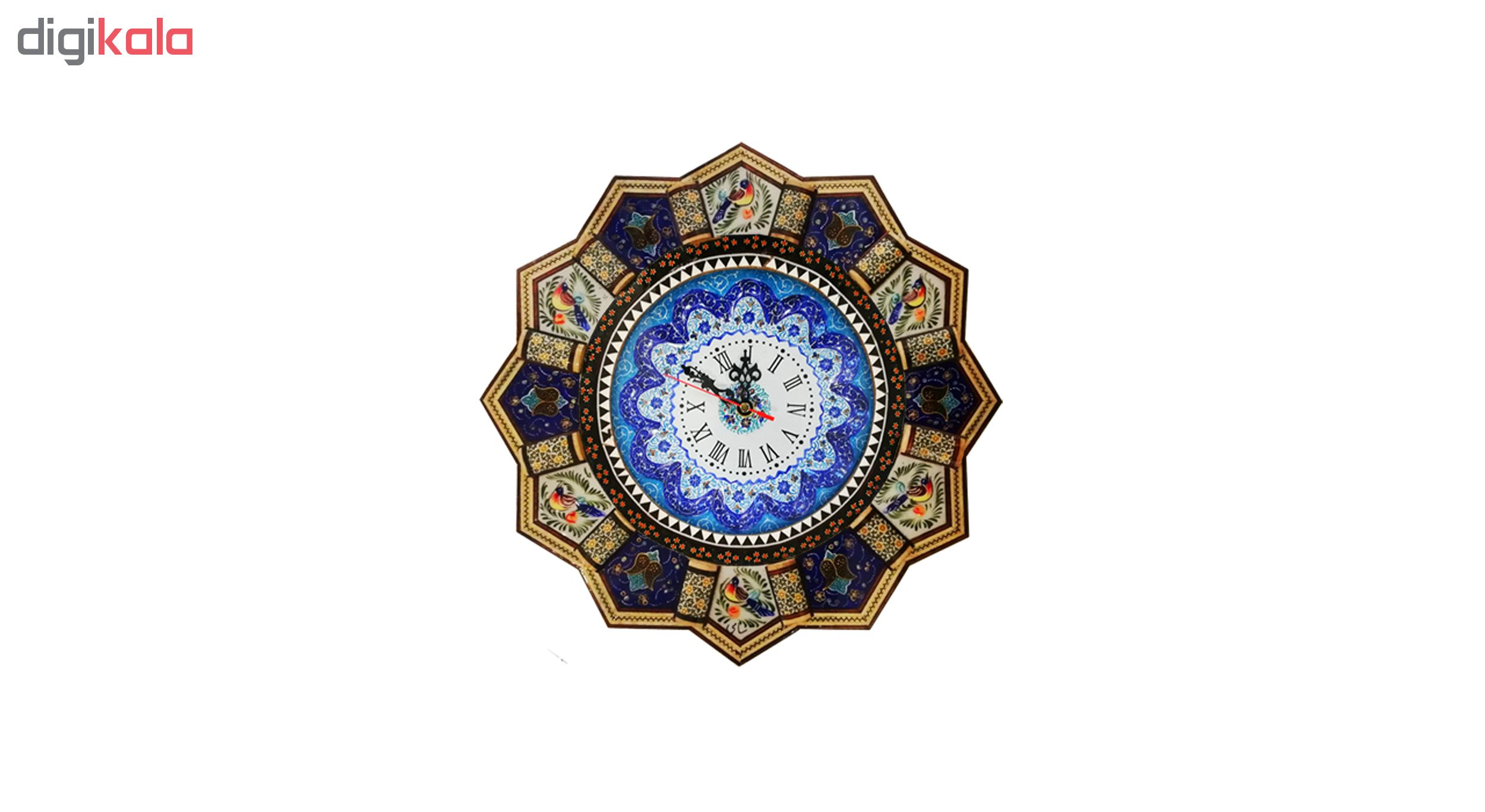 ساعت دیواری خاتم کاری طرح خورشید کد MRK1