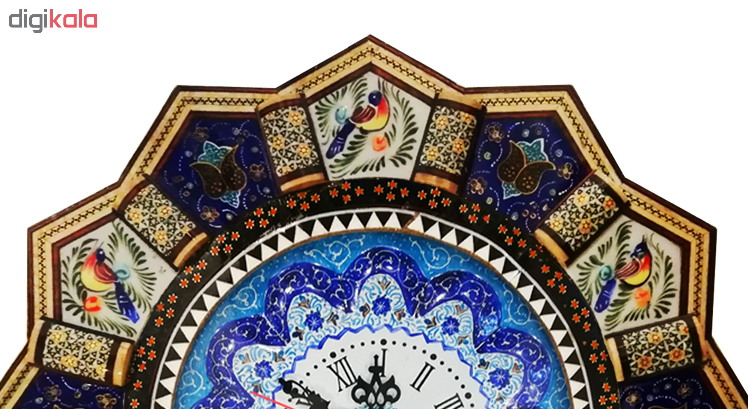 ساعت دیواری خاتم کاری طرح خورشید کد MRK1