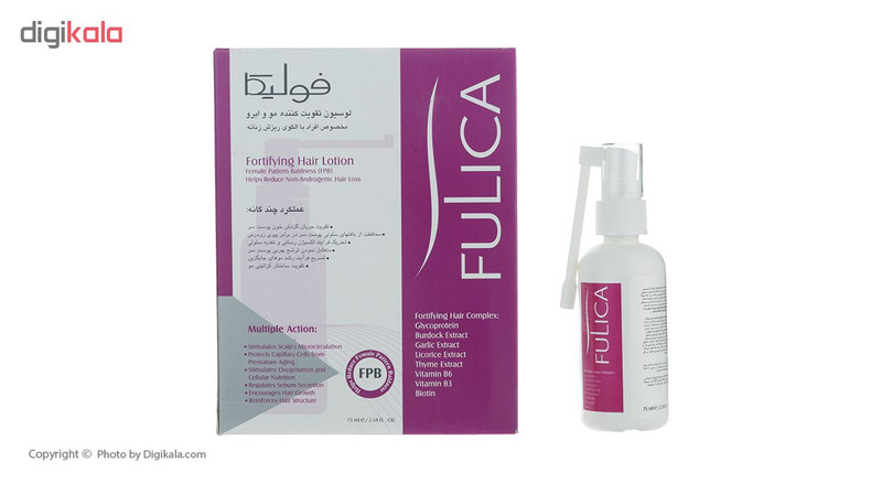 لوسیون تقویت کننده مو و ابرو فولیکا مدل Multiple Action مناسب انواع مو حجم 75 میلی لیتر