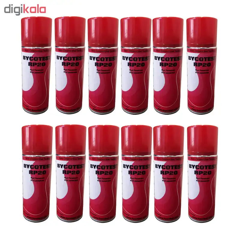 اسپری نفوذ کننده تست مایعات نافذ بایکوتست مدل RP20 حجم 400 میلی لیتر بسته 12 عددی