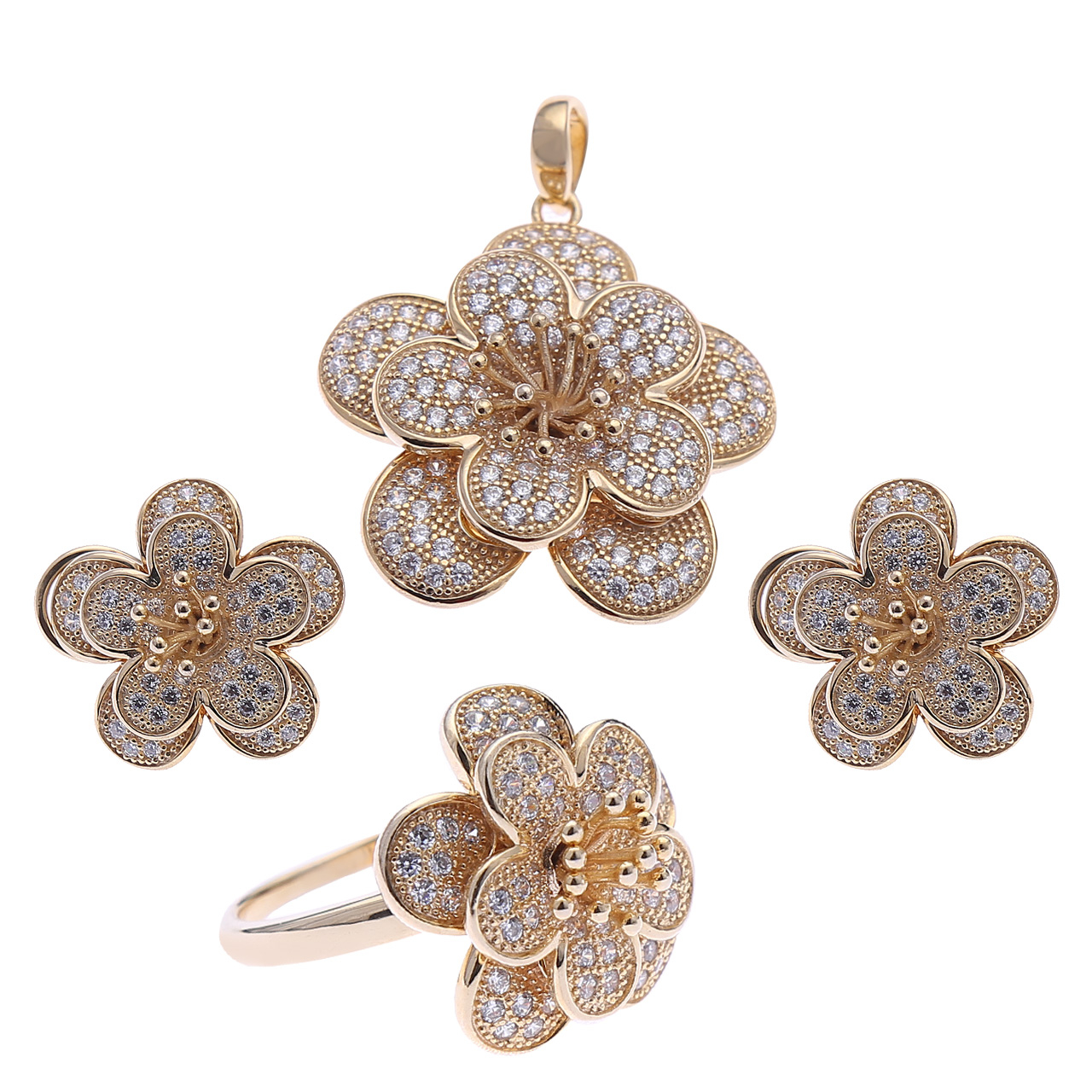 نیم ست نقره زنانه هلیسا کد MHP032