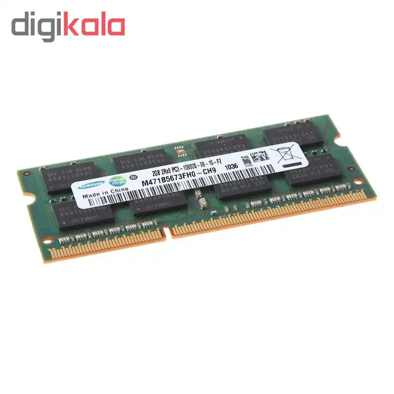 رم لپ تاپ DDR3 تک کاناله 1333 مگاهرتز 10600s سامسونگ مدل CH9 ظرفیت 2 گیگابایت