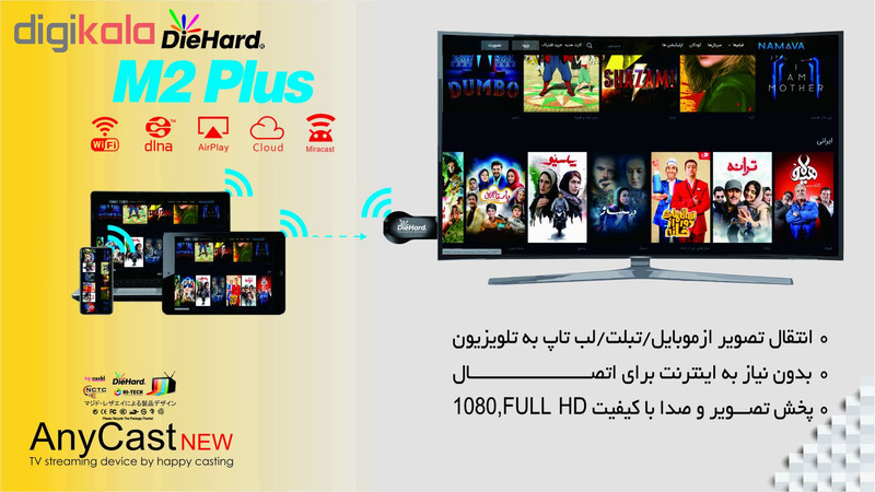 دانگل HDMI انی کست دای هارد مدل M2 Plus NEW 1