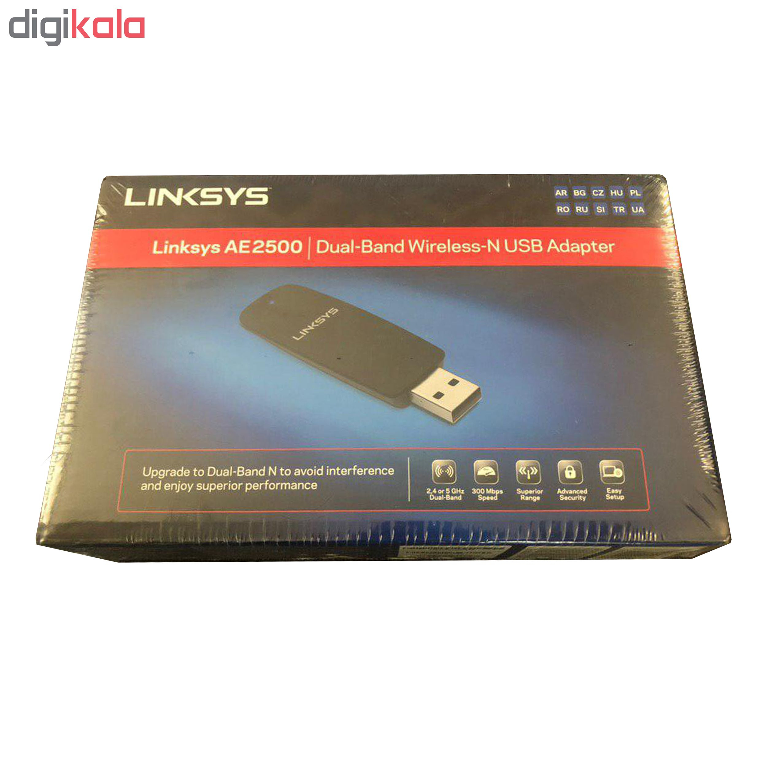 کارت شبکه  USB لینک سیس مدل  AE2500-EE N600 Dual-band