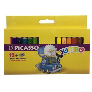 نقد و بررسی مداد رنگی 12 رنگ پیکاسو مدل jumbo کد 87209 توسط خریداران