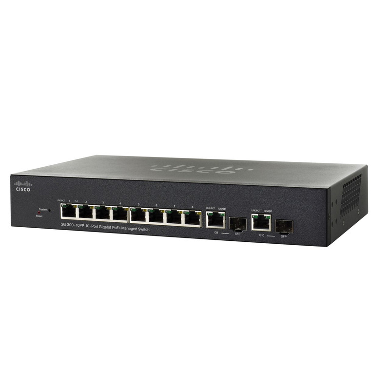 سوئیچ 10 پورت سیسکو مدل SG300-10PP