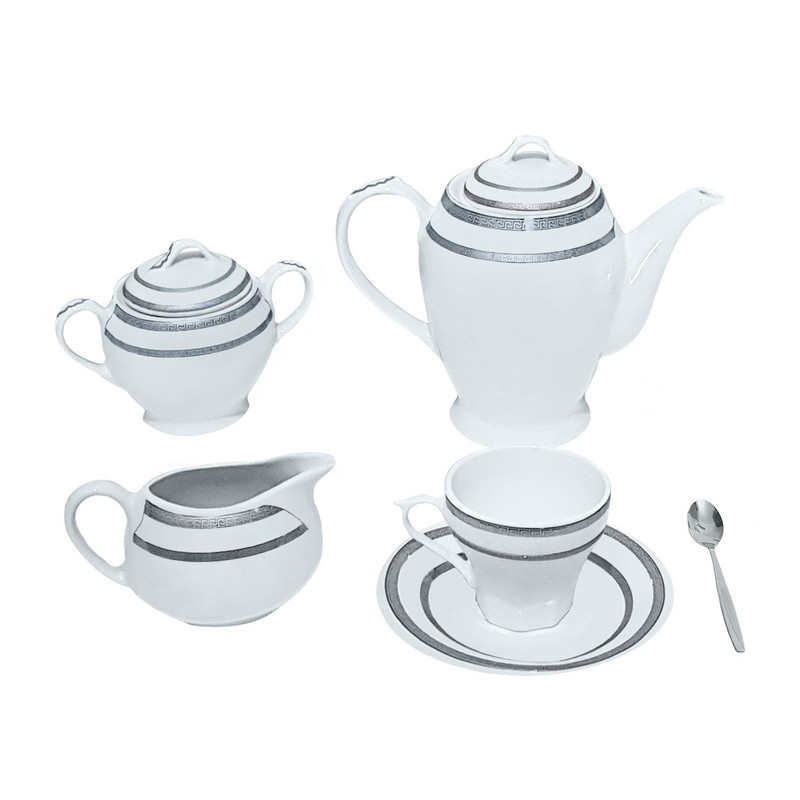 سرویس چای خوری 23 پارچه مورانو طرح ورساچه پلاتین