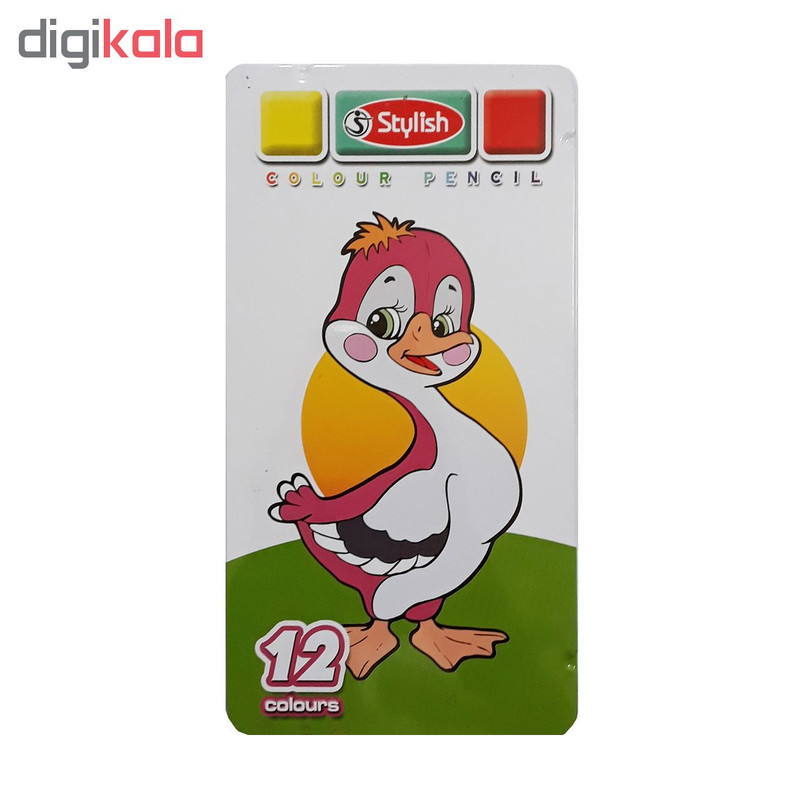 مداد رنگی 12 رنگ استایلیش کد 8