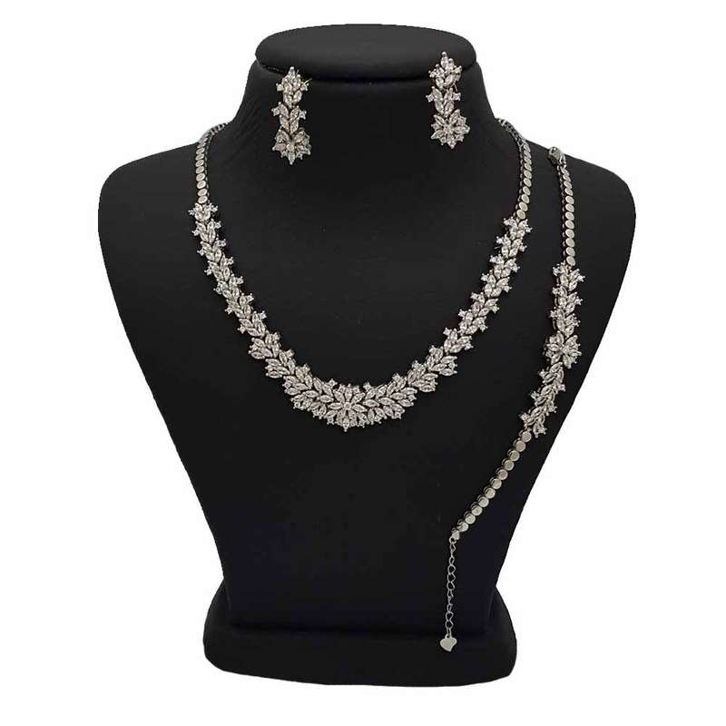 نیم ست نقره زنانه ترمه ۱ مدل 555