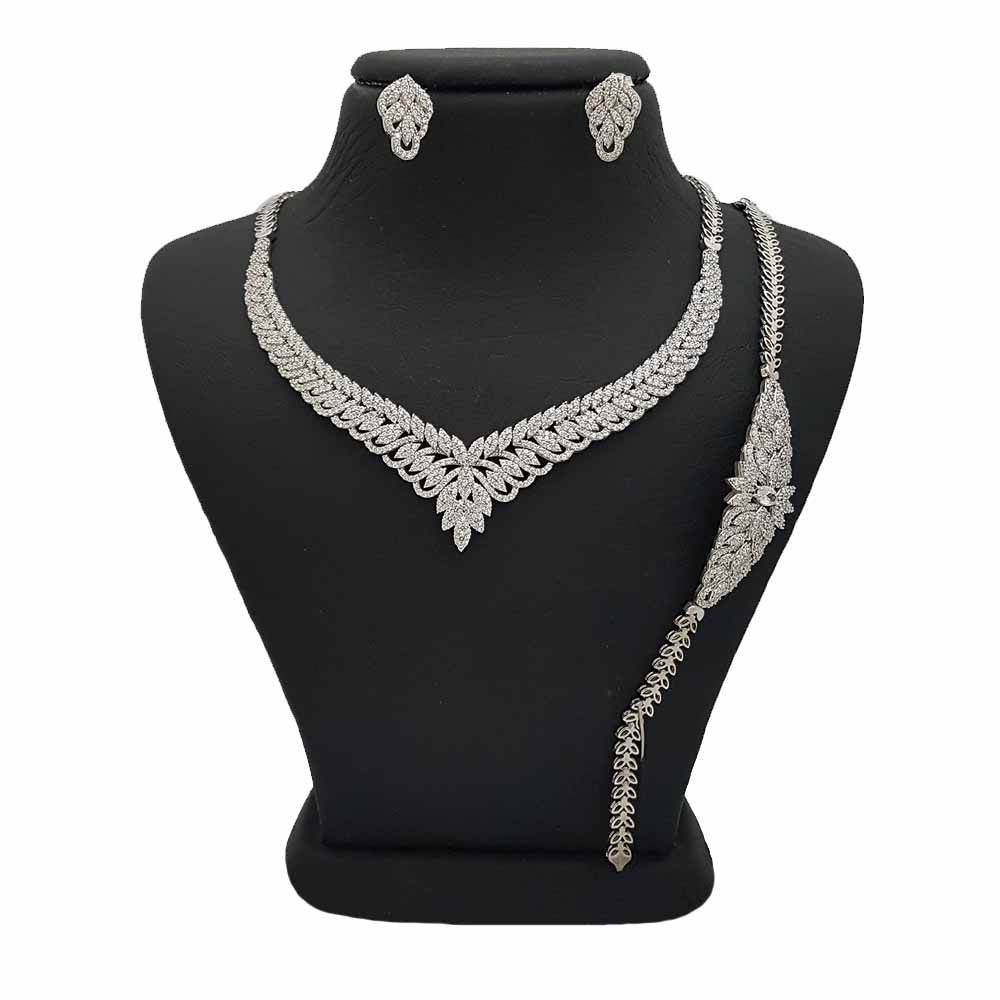 نیم ست نقره زنانه ترمه ۱ مدل 4555