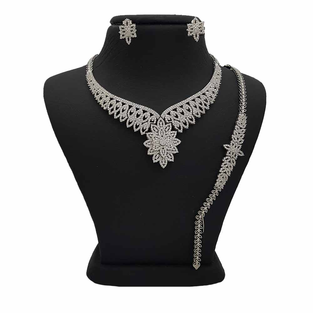 نیم ست نقره زنانه ترمه 1 کد SE 1029