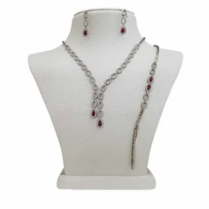 نیم ست نقره زنانه ترمه 1 طرح کروات کد SE 1042