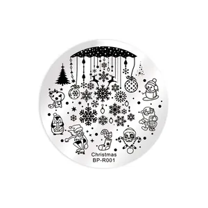 شابلون طراحی ناخن برن پرتی مدل Christmas BP-R001