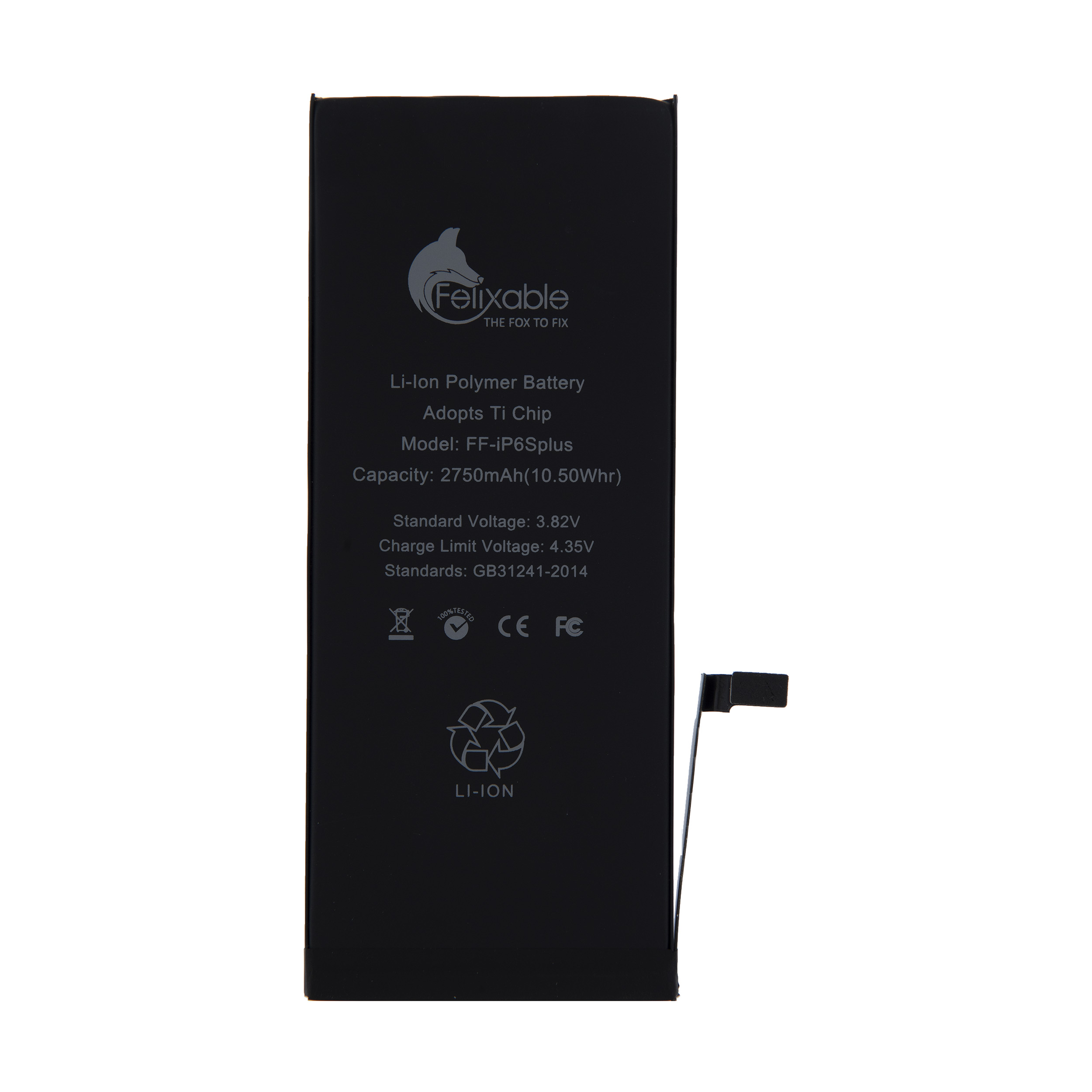 باتری موبایل فلکسیبل مدل FF-iP6SP ظرفیت 2750 میلی آمپر ساعت مناسب برای گوشی موبایل اپل iPhone 6s Plus