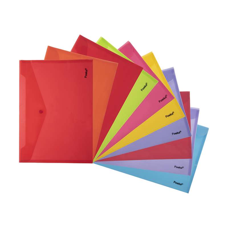 پوشه دکمه دار فوسکا سایز A4 بسته 10 عددی پوشه دکمه دار فوسکا سایز A4 بسته 10 عددی