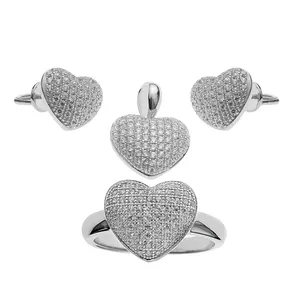 نیم ست نقره زنانه هلیسا کد MHE-083