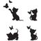 استیکر کلید و پریز طرح گربه ها مجموعه 4 عددی