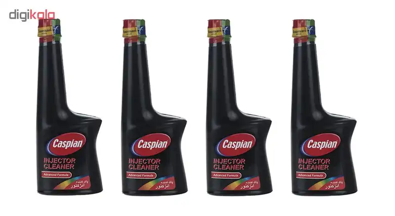 مکمل تمیز کننده سیستم سوخت خودرو کاسپین کد 02 حجم 230 میلی لیتر بسته 4 عددی
