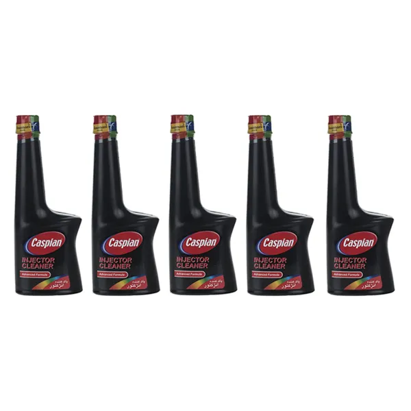 مکمل تمیز کننده سیستم سوخت خودرو کاسپین کد 02 حجم 230 میلی لیتر بسته 5 عددی