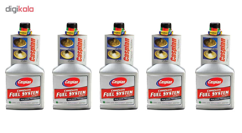 مکمل تمیز کننده سیستم سوخت خودرو کاسپین کد 2297 حجم 400 میلی لیتر بسته 5 عددی
