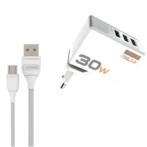 شارژر دیواری آسپور مدل A858Q به همراه کابل تبدیل microUSB