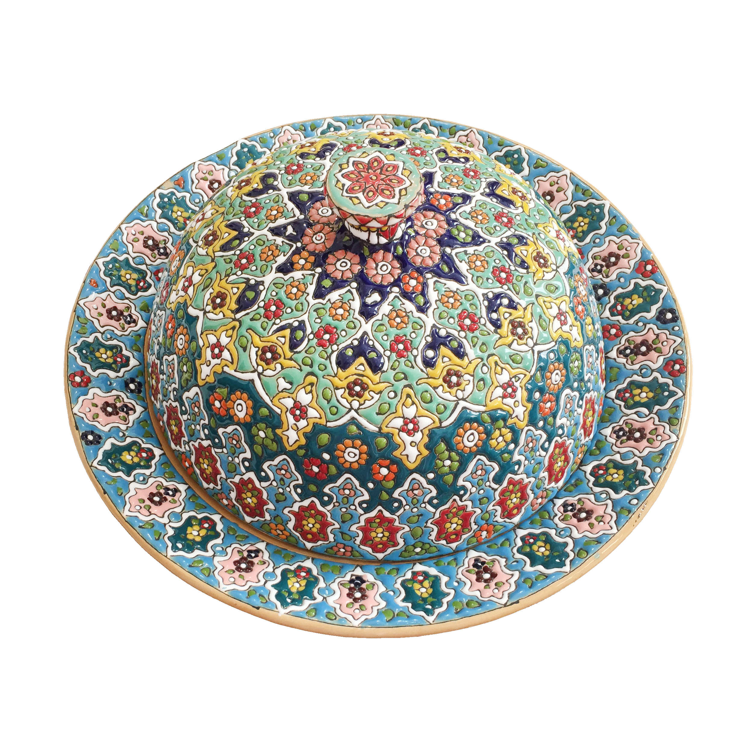 ظرف میناکاری سفالی مدل P-201