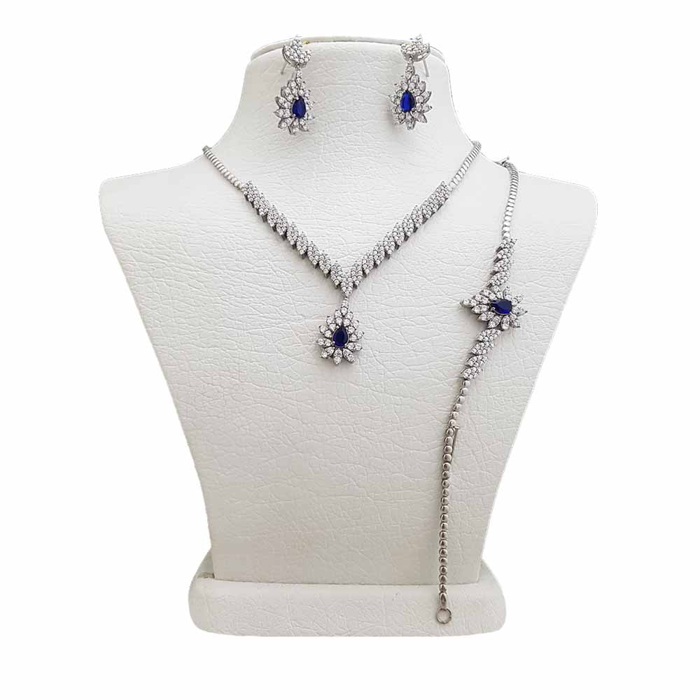 نیم ست نقره زنانه ترمه 1 کد SE 1047