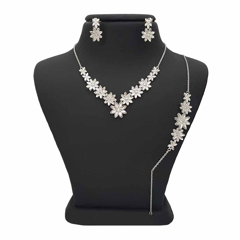 نیم ست نقره زنانه ترمه 1 کد SE 1057