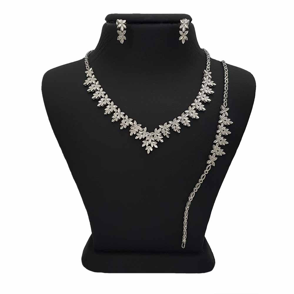 نیم ست نقره زنانه ترمه 1 کد  SE 1059