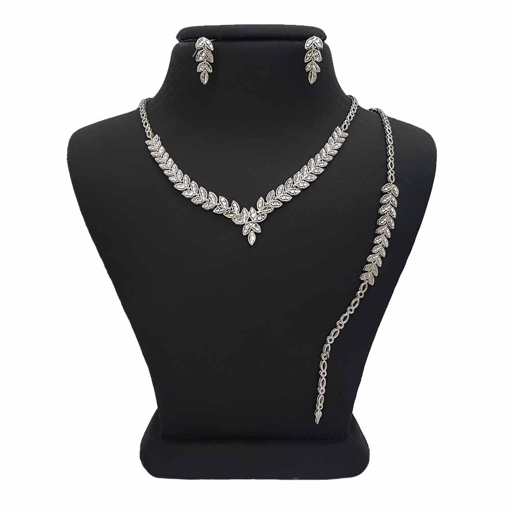 نیم ست نقره زنانه ترمه 1 کد SE 1065