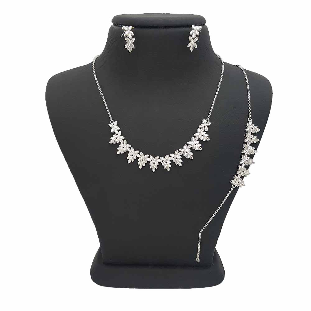 نیم ست نقره زنانه ترمه 1 کد SE 1068