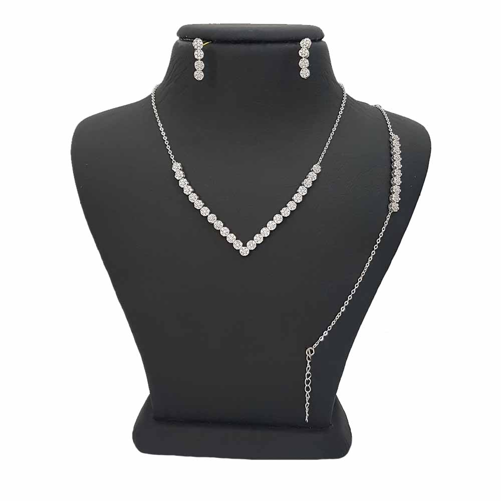 نیم ست نقره زنانه ترمه 1  کد SE 1070