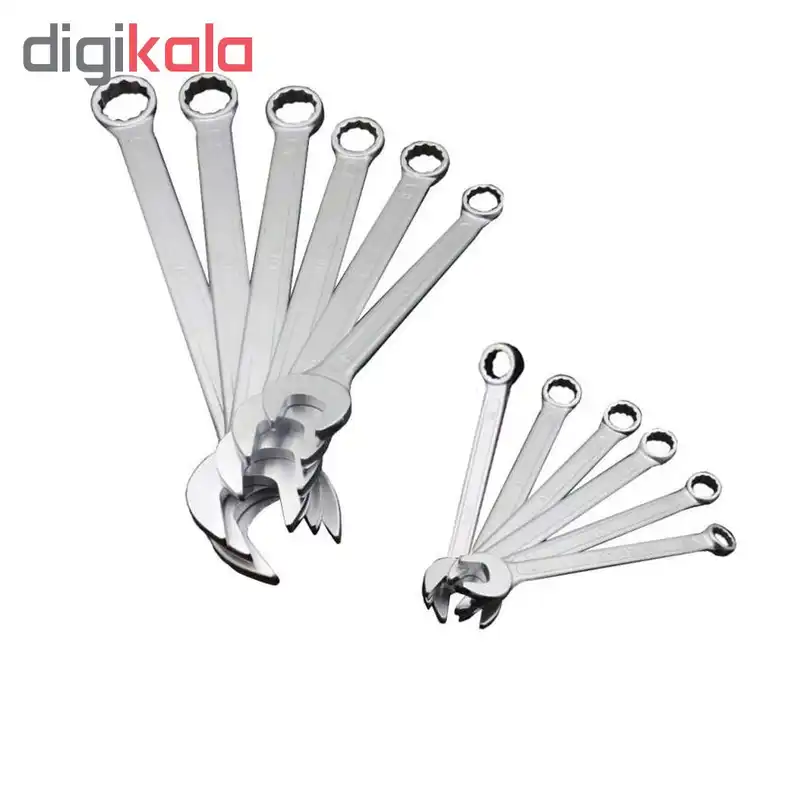 مجموعه 12 عددی آچار یکسر تخت یکسر رینگی آتا مدل BX1200