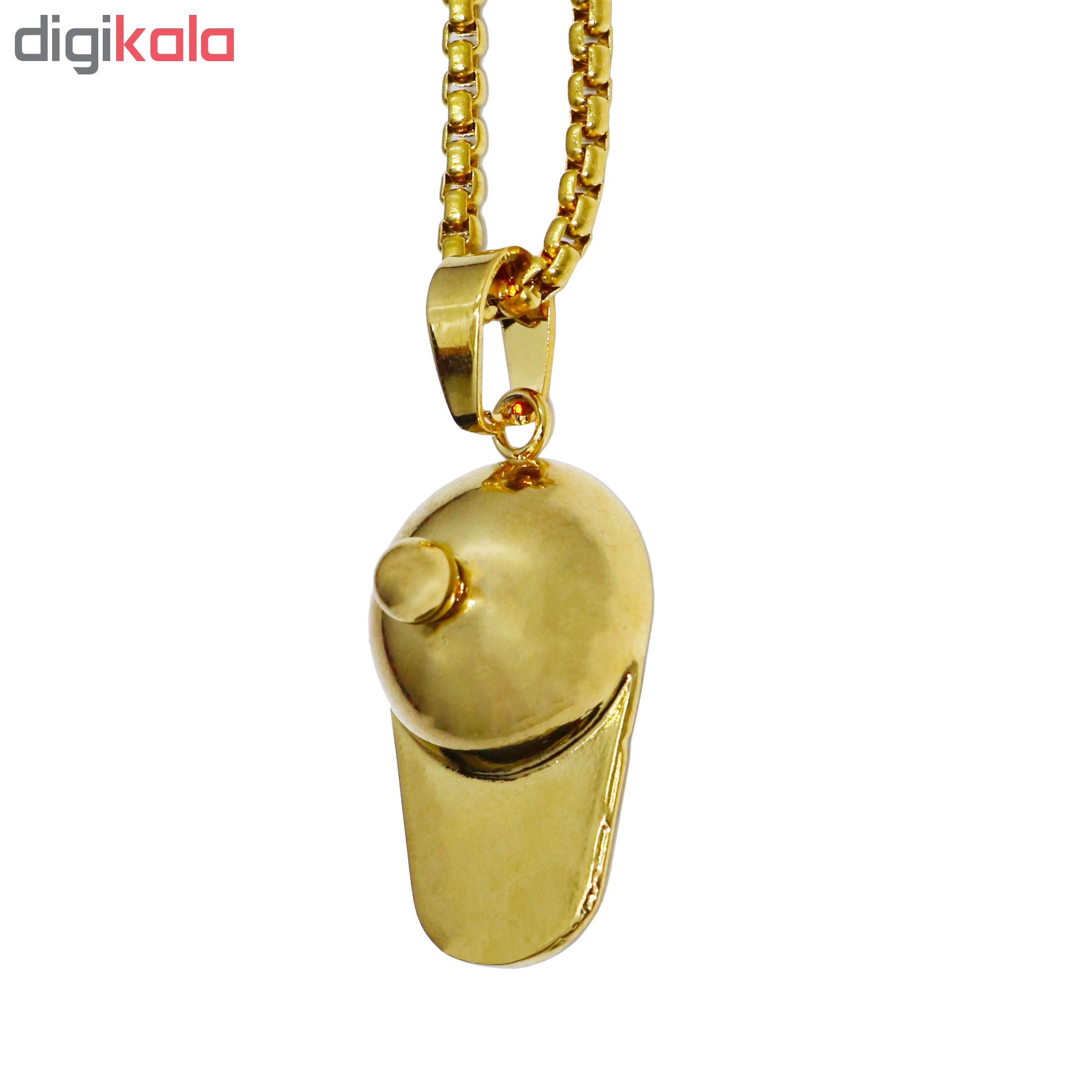 گردنبند مردانه طرح کلاه آفتابی کد 0139