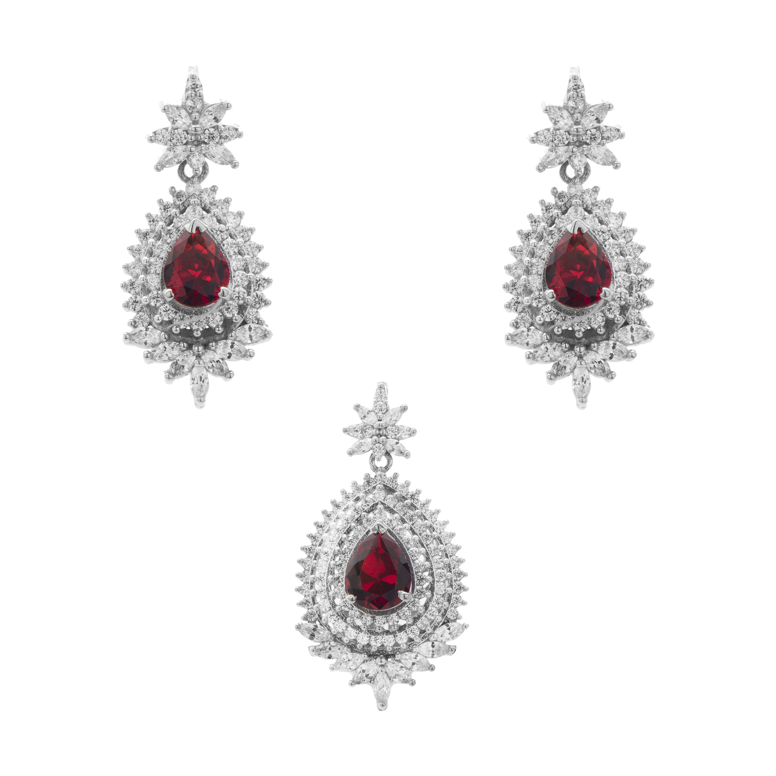 نیم ست نقره زنانه اکنو مدل OK4044