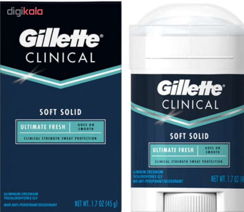 استیک ضد تعریق ژیلت مدل کیلینیکال فرش وزن ۴۵ گرم