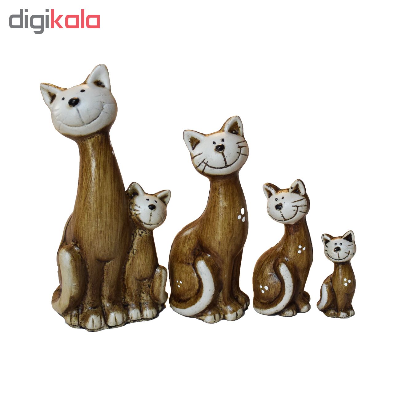 مجسمه طرح گربه مدل kimiya 24 مجموعه 4 عددی