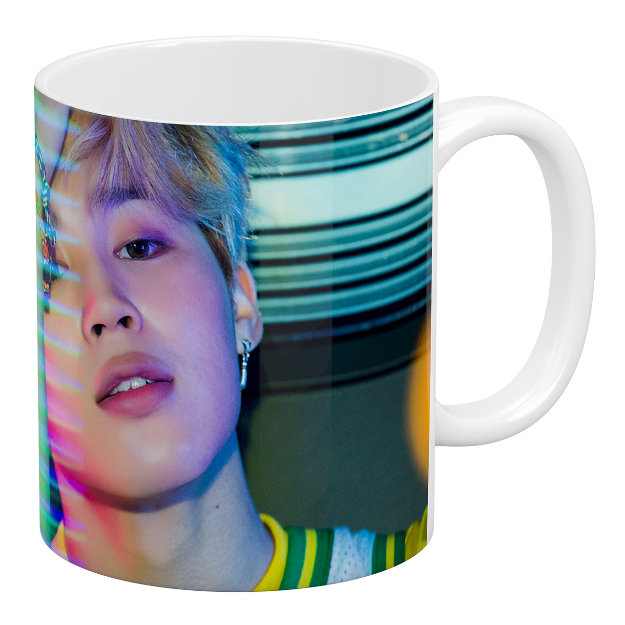 ماگ آبنبات رنگی طرح BTS -jimin کد KSA0135 ماگ آبنبات رنگی طرح BTS -jimin کد KSA0135