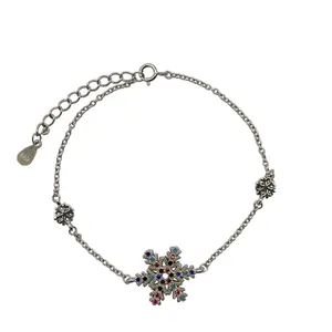 دستبند نقره زنانه طرح برف کد N87180