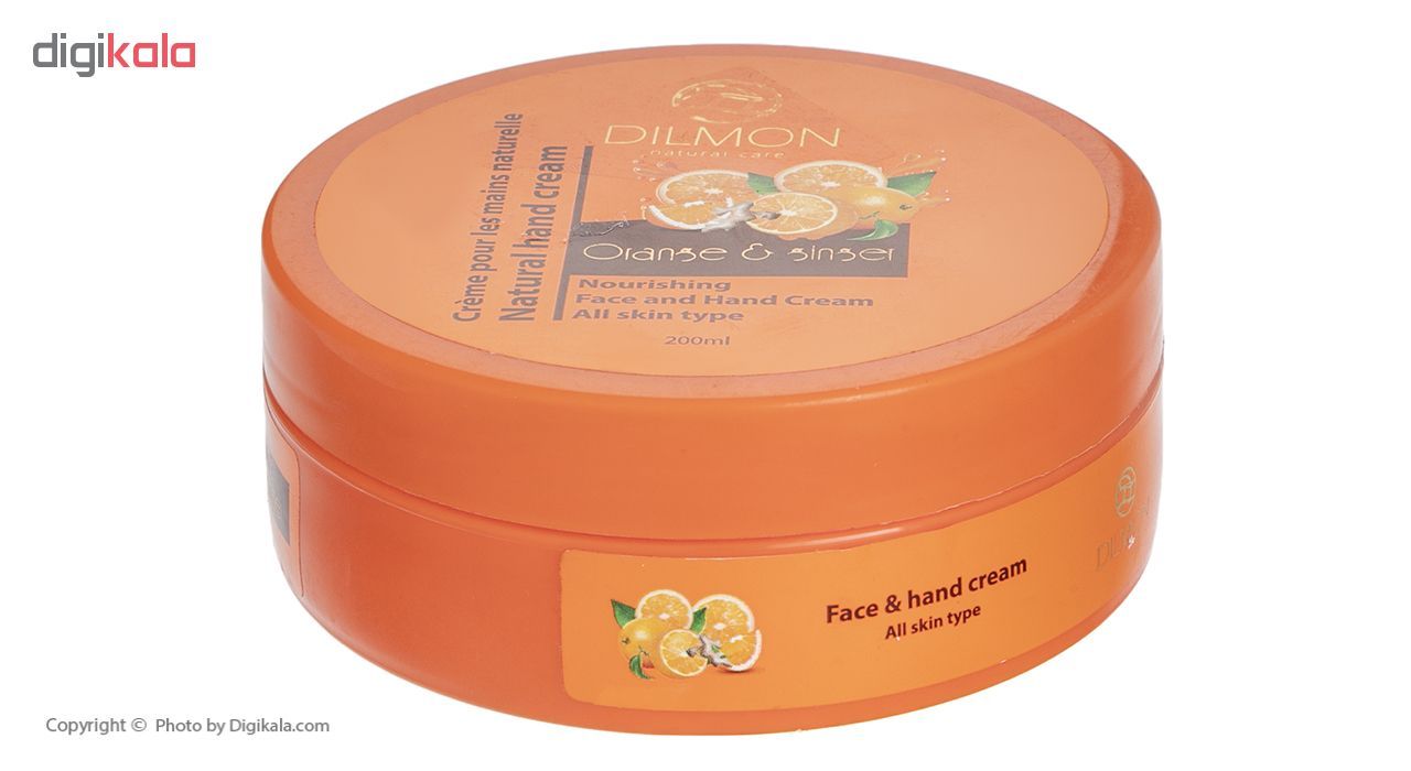 کرم مرطوب کننده دست و صورت دیلمون مدل Orange And Ginger حجم 200 میلی لیتر -  - 2