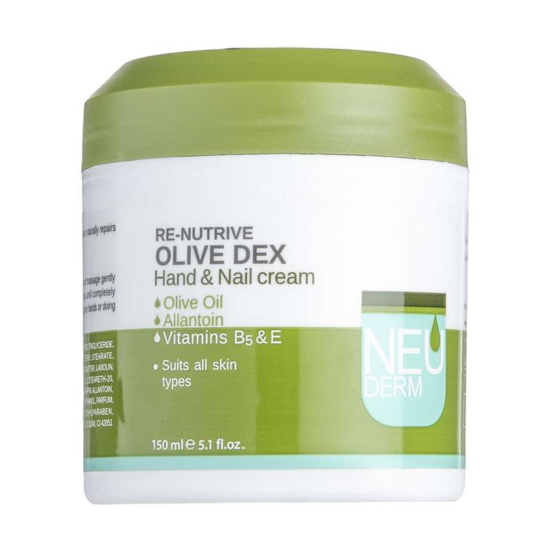 کرم مرطوب کننده دست و ناخن نئودرم مدل Olive Dex حجم 150 میلی لیتر کرم مرطوب کننده دست و ناخن نئودرم مدل Olive Dex حجم 150 میلی لیتر