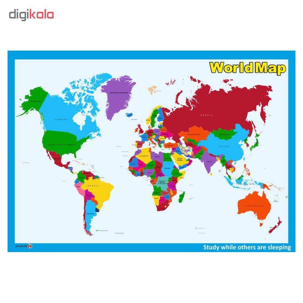 پوستر چاپ پارسیان طرح نقشه جهان مدل WORLDMAP 001