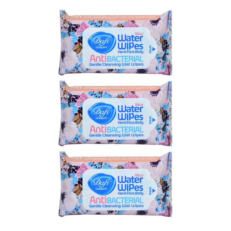 دستمال مرطوب دافی مدل Anti bacterial مجموعه 3 عددی